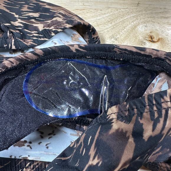 Miraclesuit Women's Untamed Wrapsody One Piece Swimsuit Blue/Brown Sz 10 NWOT - Picture 8 of 8